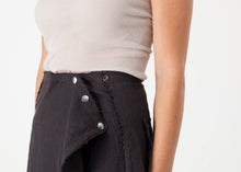 Load image into Gallery viewer, Wrap Snap Skirt in Black